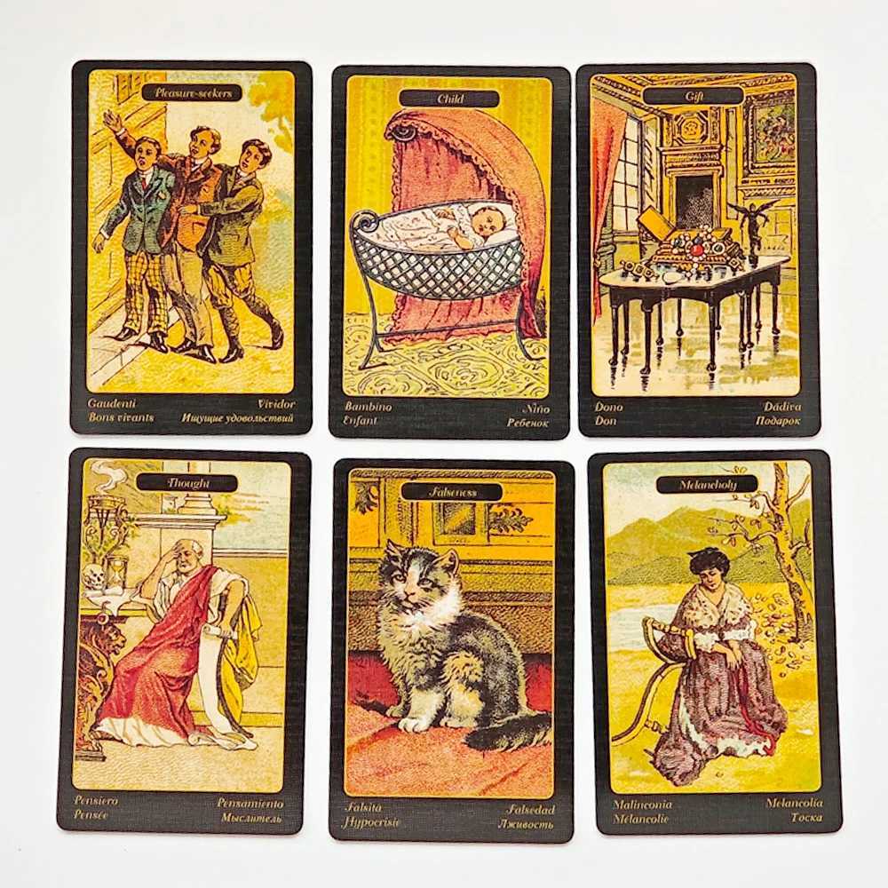 Gypsy Oracle Deck English and Spanish Edition 52 Pcs Oracle Cards Printed on 350GSM Double-embossed Cardstock - 96cm C251114