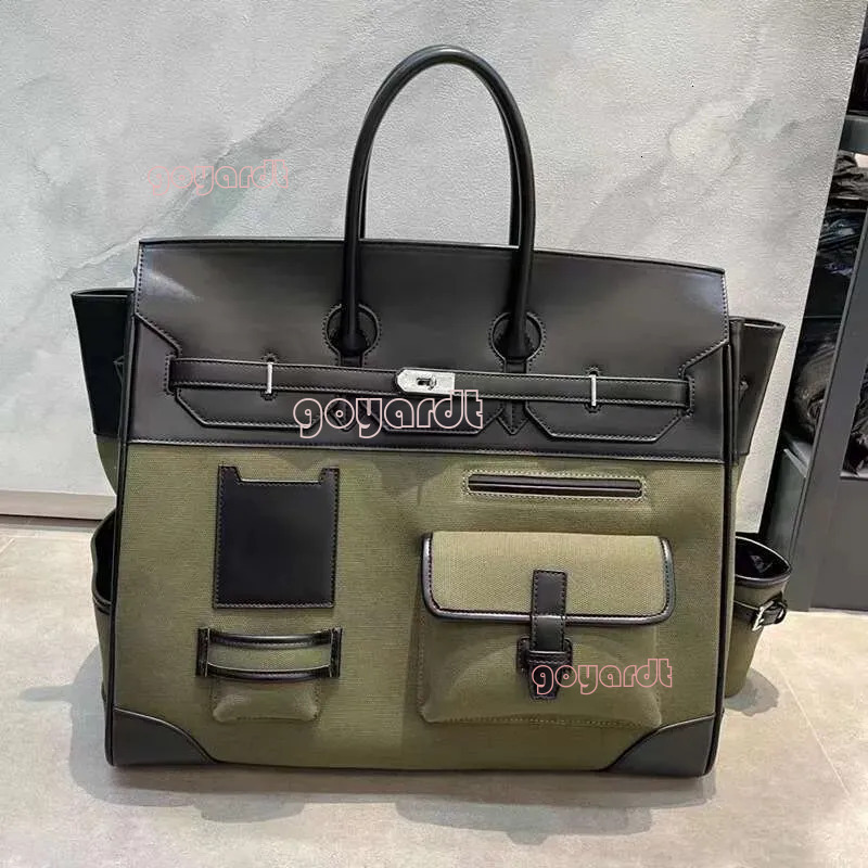 2025 Season Contrasting Canvas Tote - Colour-Blocked Design Oversized Crossbody Bag Commuter & Travel Dual