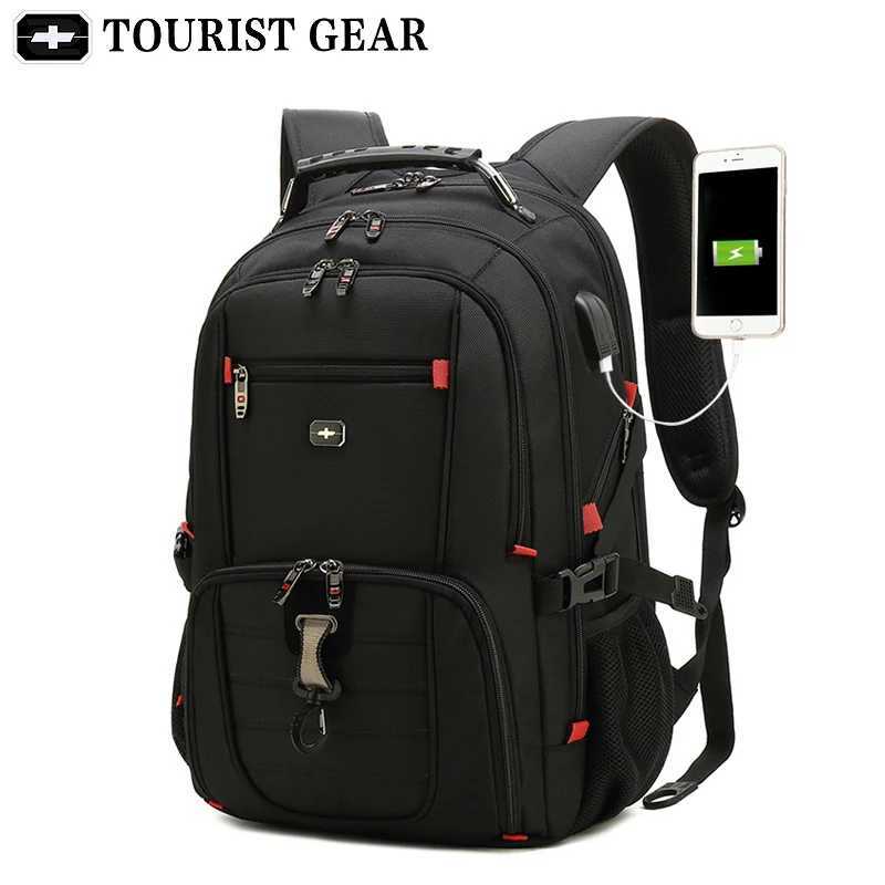 mens swiss backpacks travel bag business anti theft backpack men mochila USB Charging 156 17 inch Laptop Backpack waterproofW251113