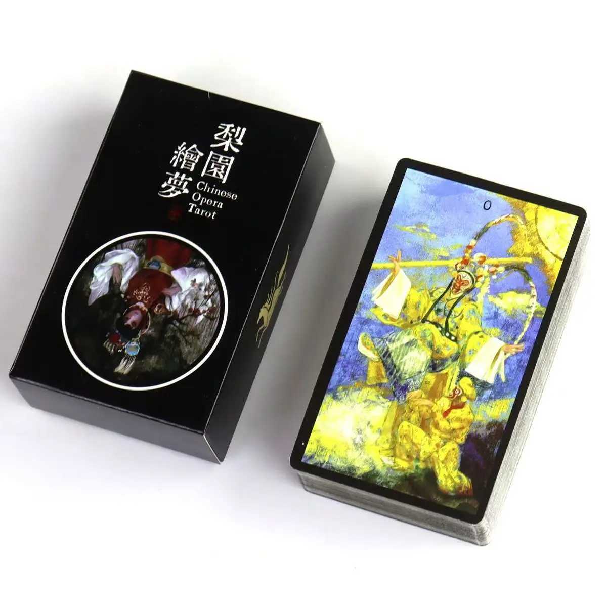 1036cm - Chinese Opera Tarot Deck Black Border Waite-Based System 78 Pcs Cards Perfect for Collectors Readers C251114