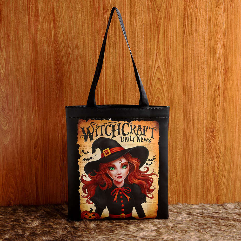 designer bag 2025 New Women's Halloween Color Contrasting Personalized Printed Underarm Bag Style