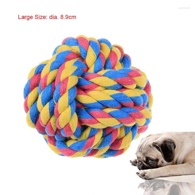 Update Pet Toy Chew Teething Cotton Rope Knot Ball Toys For Dog Tooth Clean Bite-Resistant Puppy Training Interactivetoy