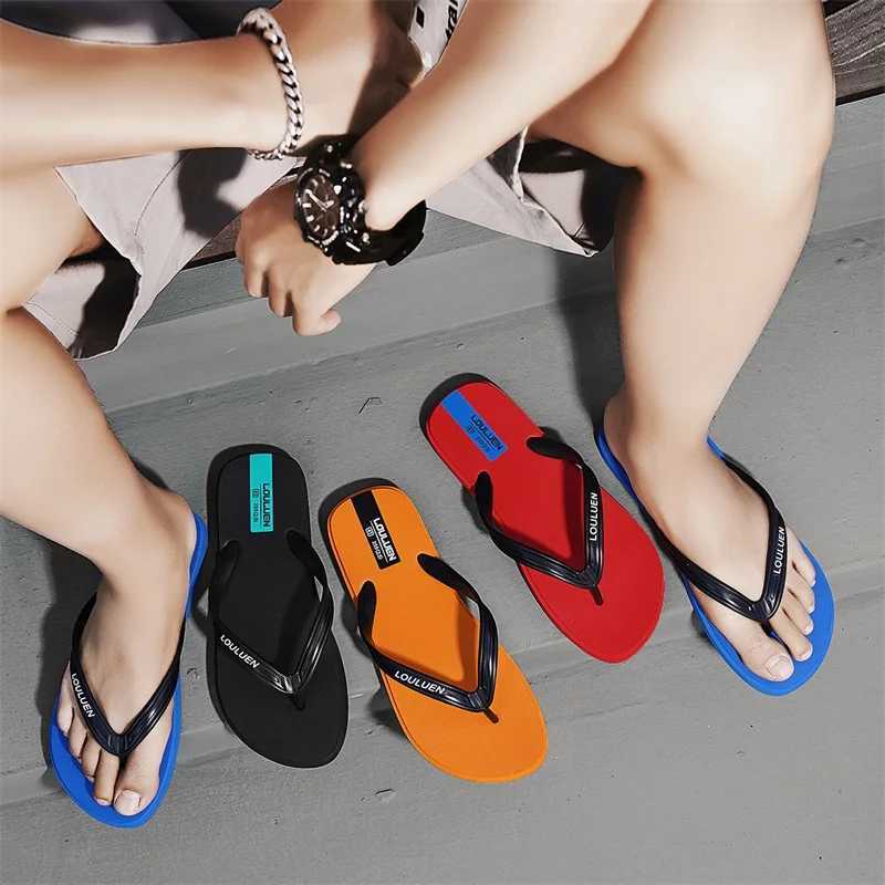 2025 Summer New Mens Slippers Fashion Versatile Flip Top Mens Slippers Mens Pinch Toe Shoes W250414