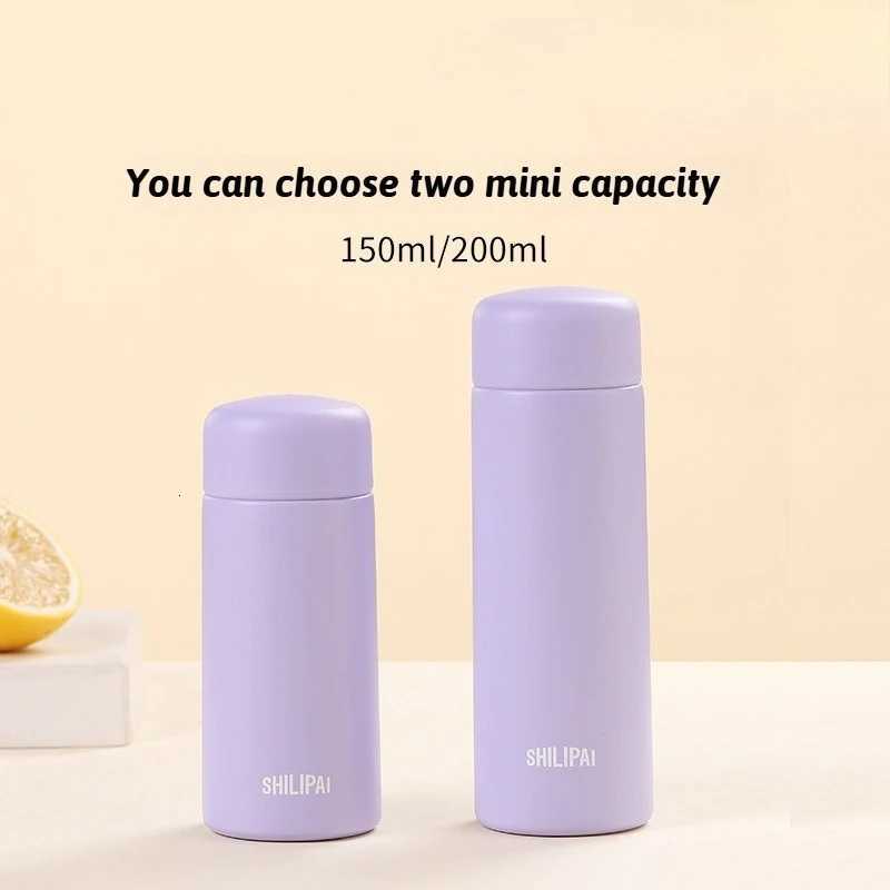 150ml/200ml Mini Thermos Cup 316 Stainless Steel Water Bottle Portable Vacuum Thermal Insulation Pocket Cup with Tea Strainer C251114