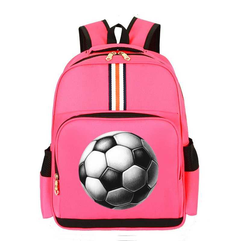 Backpack for Kindergarten Boys Girls New Football Print Shoulder Schoolbag Watercolor Soccer Zipper Bookbag Ball Kids BackpackW251113