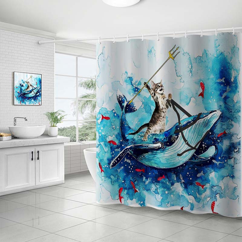 YL-37711 Customized 3D High-Definition Digital Printed Polyester Waterproof and Mildew-Proof Shower Curtain Set