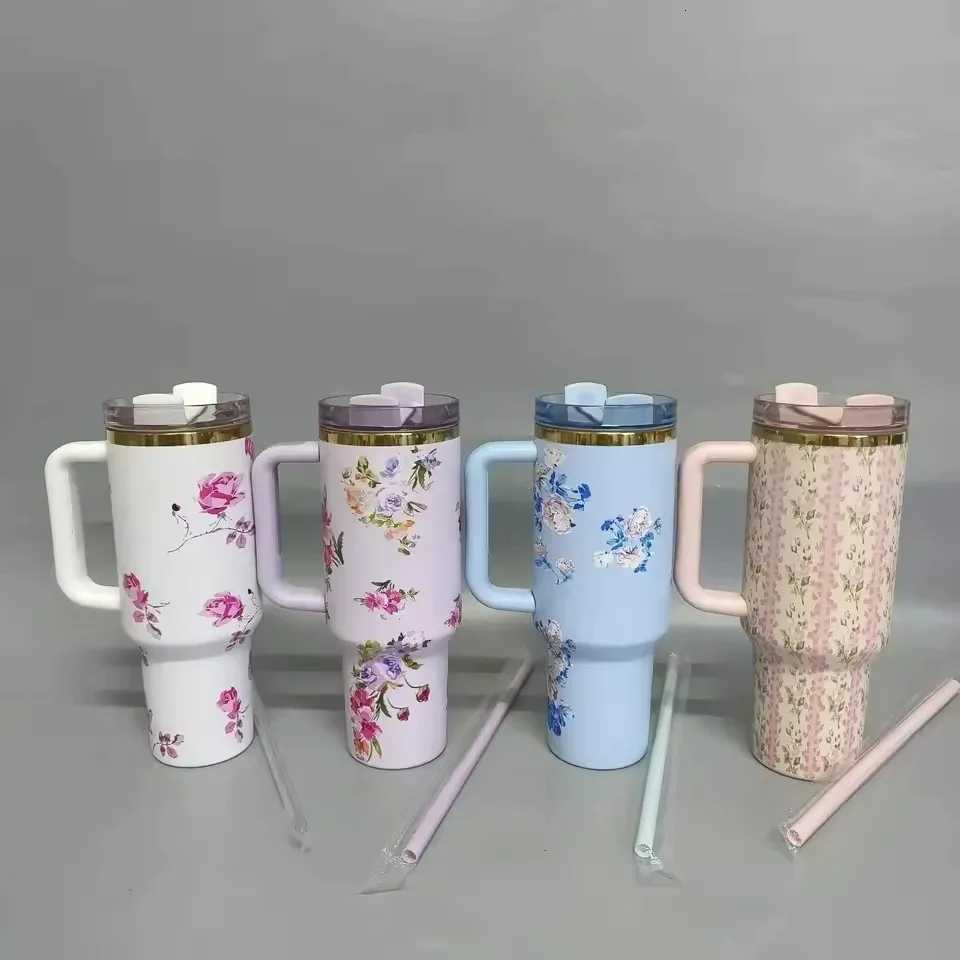 2025 40oz 5D Color Insulated Cup - 304 Stainless Steel Cold Retention Coffee Cup with Straw Car Gift Use C251114