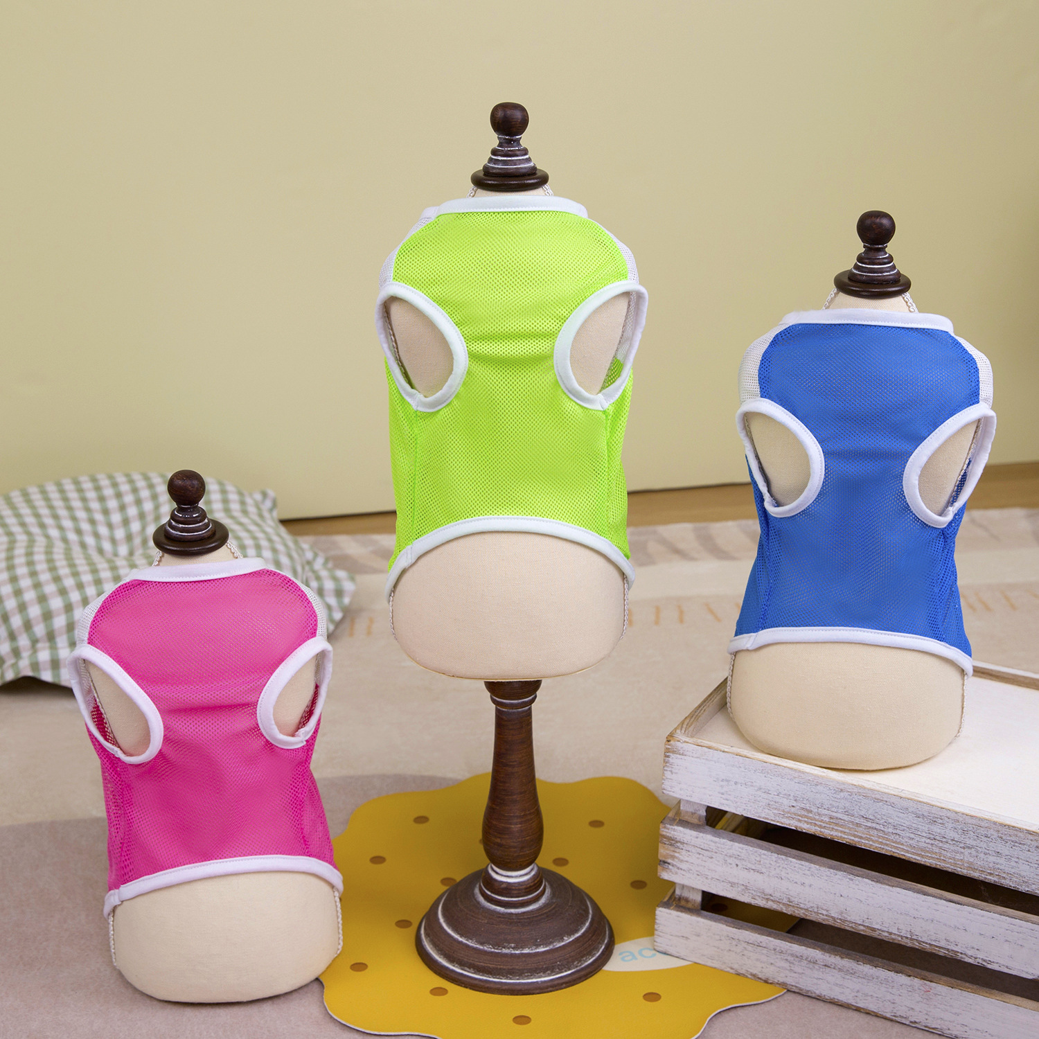 Dog Clothes for Small Dog Mesh Breathable T-Shirt Dog Summer Short Sleeves Puppy Shirts Light Pet Vest Clothes with D-Ring for Small Medium Dogs XL A7