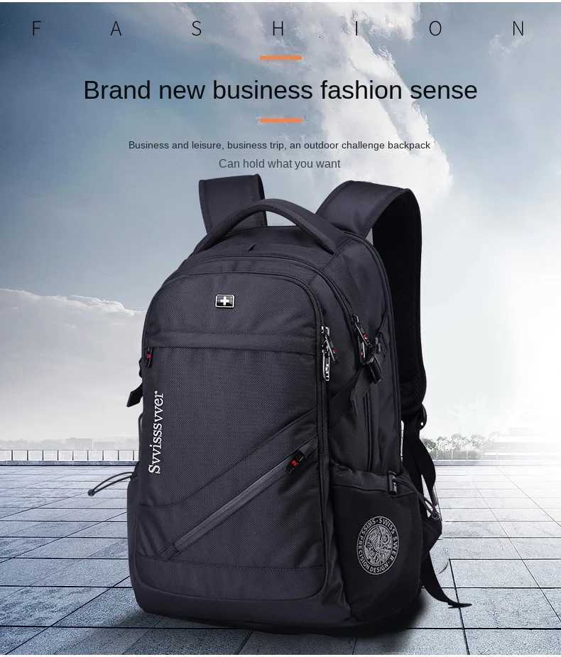 Sabre Leisure Business Backpack Mens FAshion Business Large Capacity Computer Backpack Student BackpackW251113