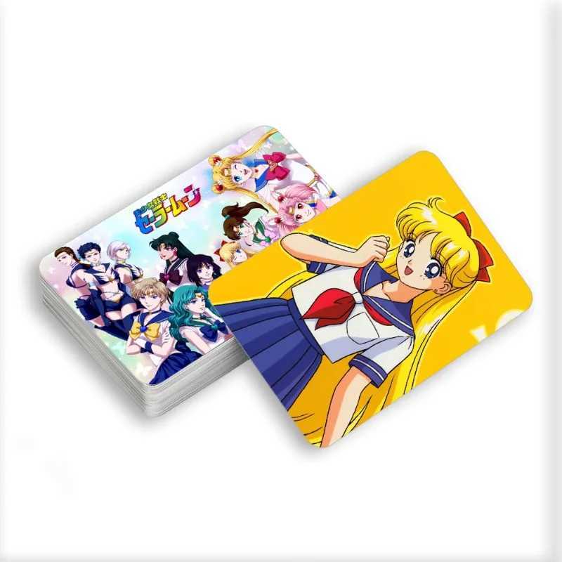 New Anime Peripheral Sailor Moon 96 Double-sided Small Card LOMO Card Boxed Card Bookmark games for kids card game C251114