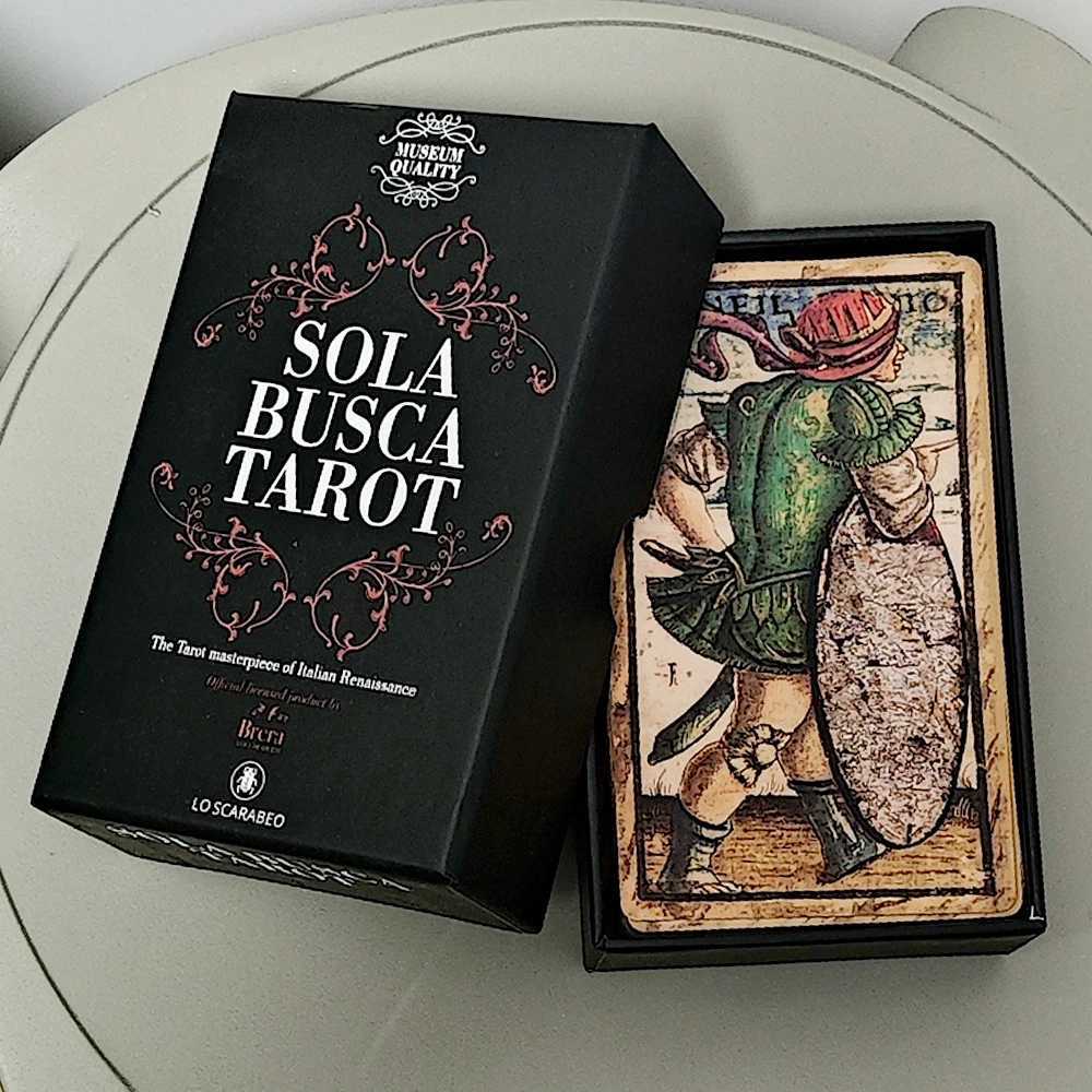 Sola Busca Tarot Deck In Rigid Box 78 Pcs Vintage Tarot Cards 127cm Printed on 350GSM Double-embossed Cardstock C251114