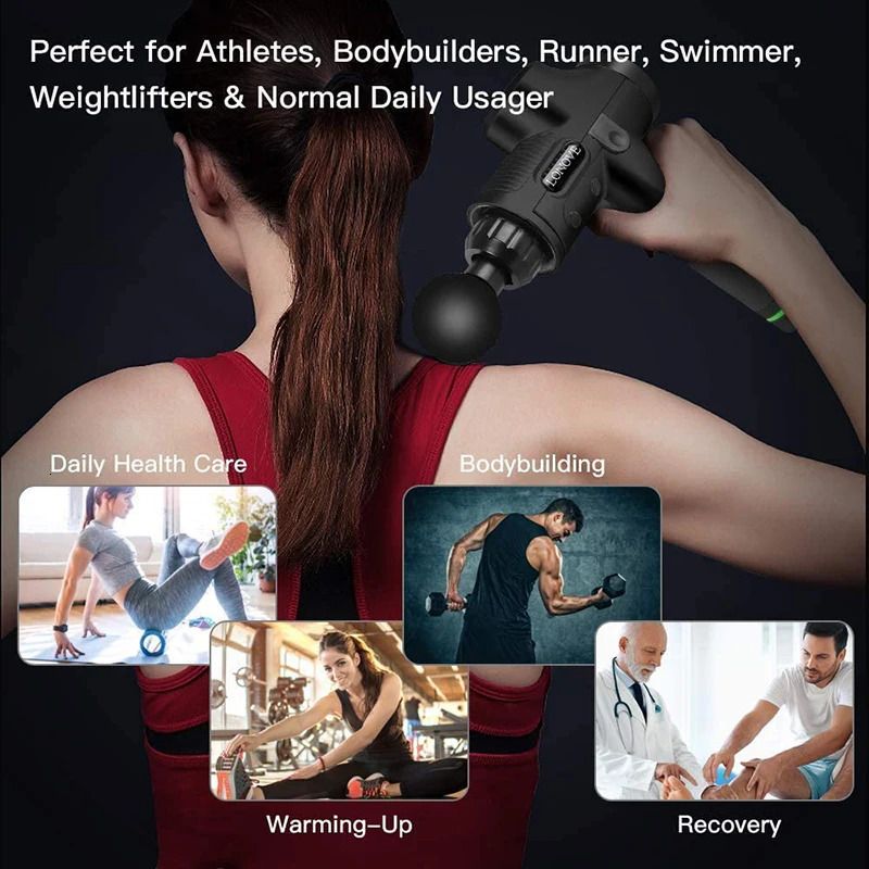 High frequency Massage gun muscle relax body relaxation Electric massager with portable bag for fitness 250414