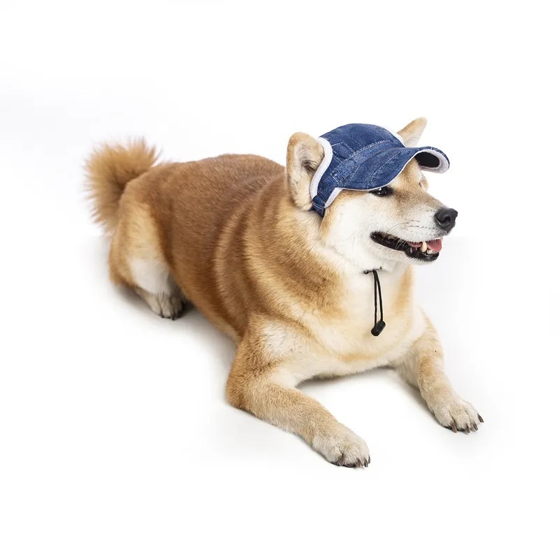 Designer Hats Dog Baseball Cap Big Ear Holes, Summer Beach Visor Small Large Dogs, Comfortable Pet Sun Hat with Adjustable Strap for Dogs Y2yi