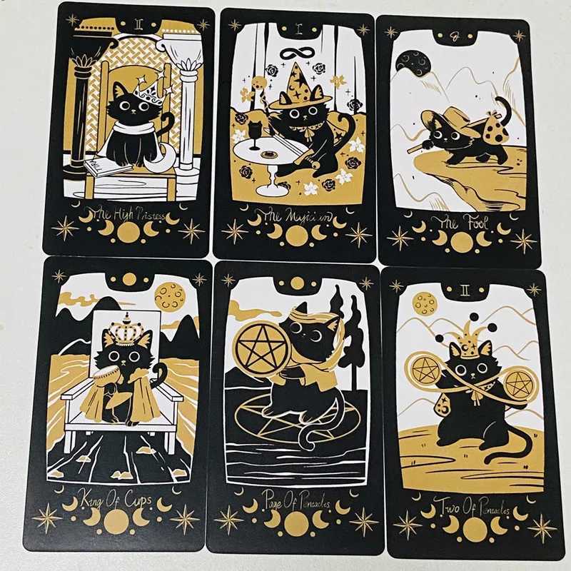 Adorable Cat Tarot Deck 78 Cards Deck Black Cat Tarot Cards Games C251114