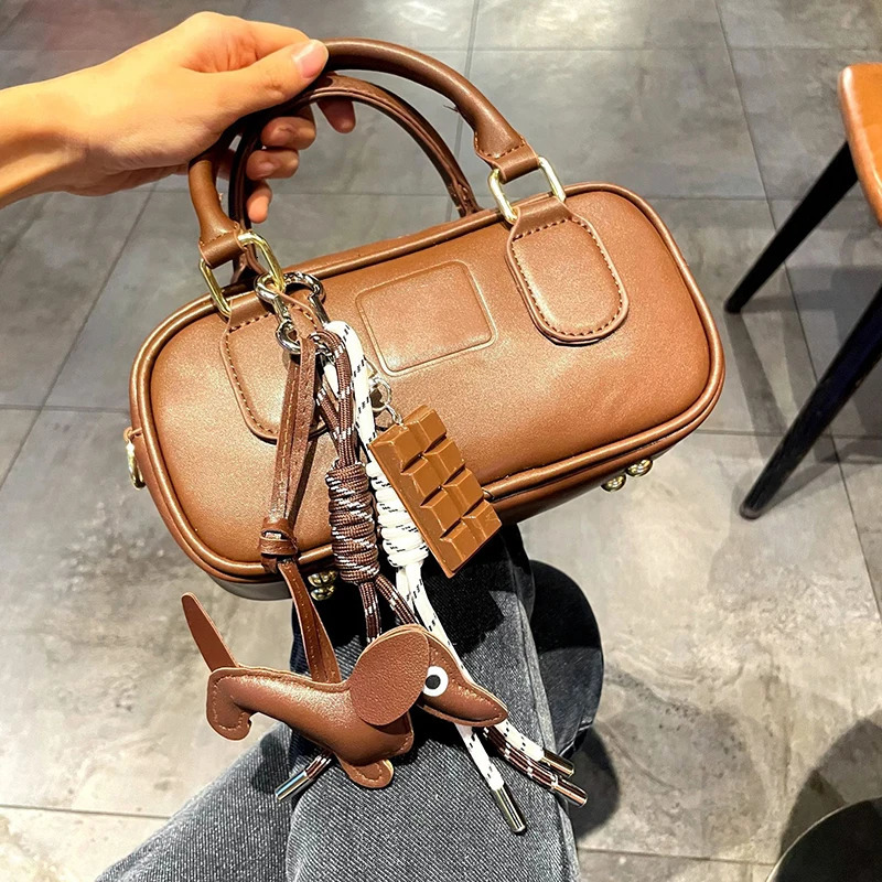 1pcs Cute Braided Rope Bag Pendant High-grade Keychain Dachshund For Phone Bag Accessories 251114