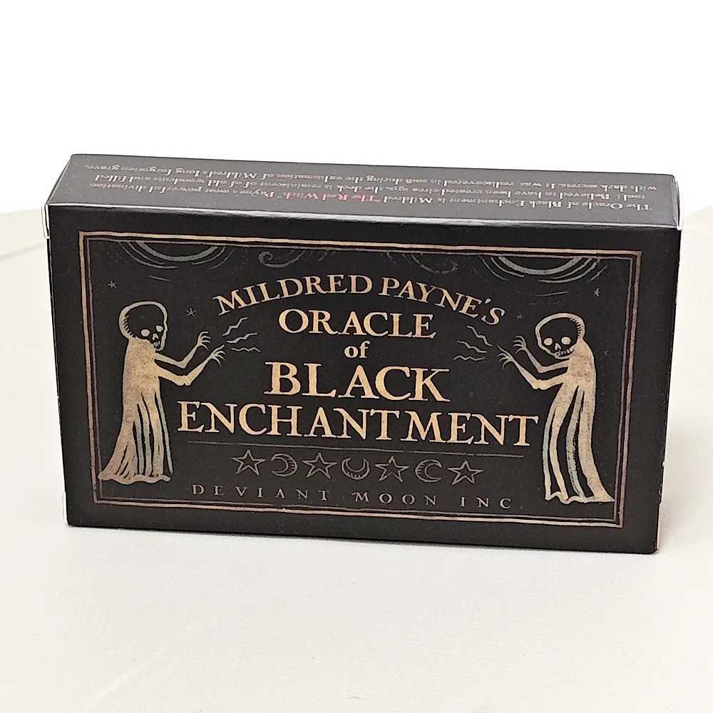 Mildred Paynes Oracle 1036cm of Black Enchantment 52 Pcs Black Line Imagery Woodblock Style Cards C251114