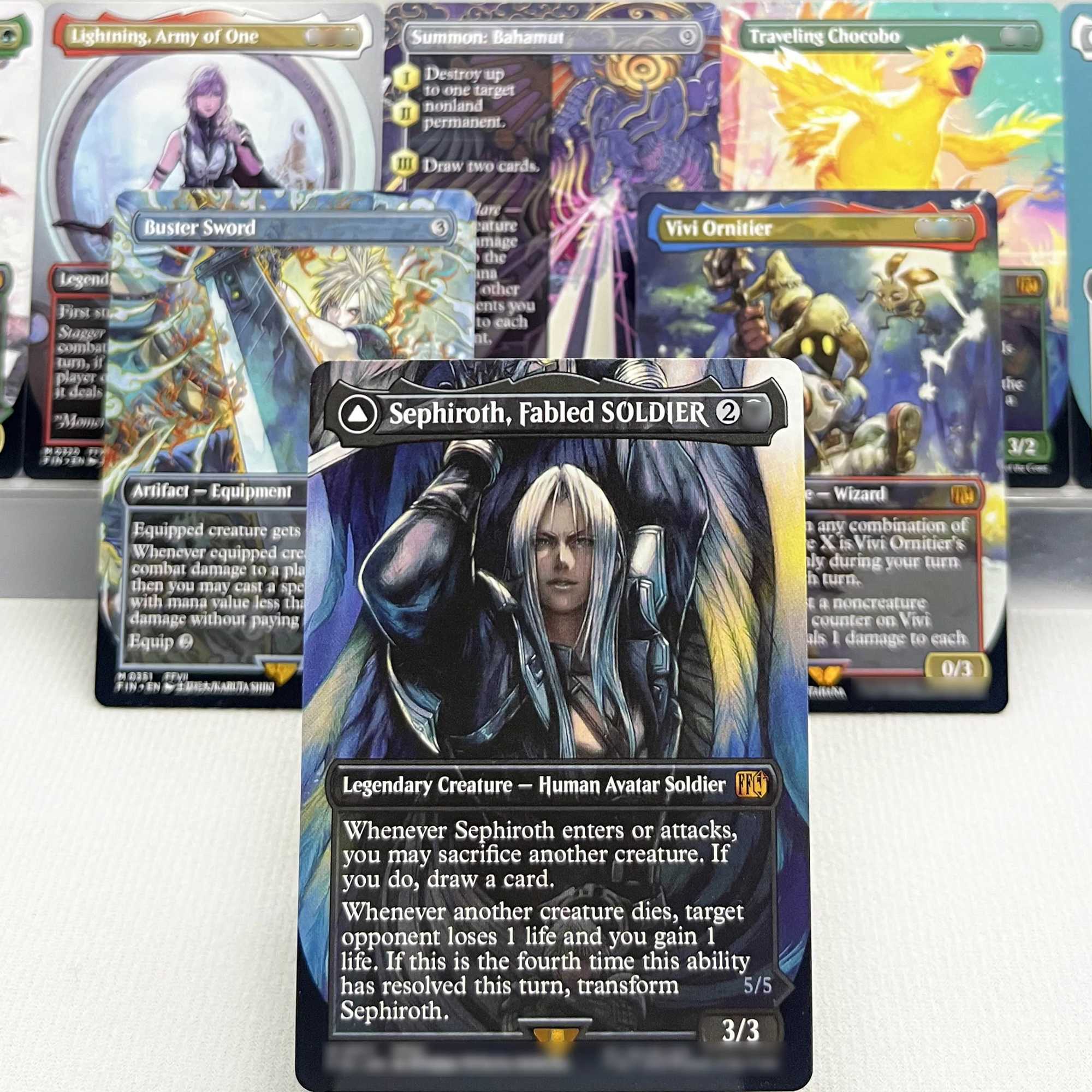 FIN HOLO14-01 Tcg proxy magic cards Vivi Ornitier Sephiroth Fabled SOLDIER Summon Bahamut Cloud Midgar Mercenary gather C251114