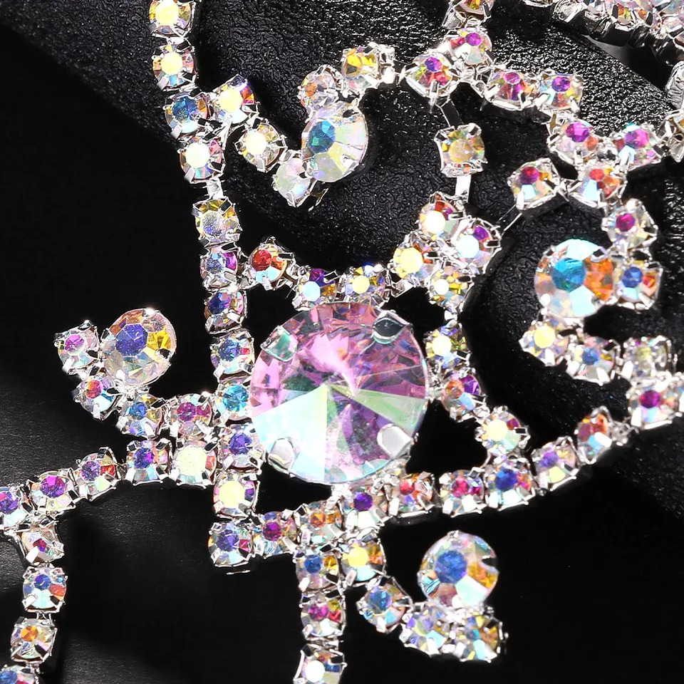 Stonefans Hollow Crystal Belly Dance Ankle Performance Accessories Fashion Women Barefoot Sandals Ankle Bracelet Jewelry 250408