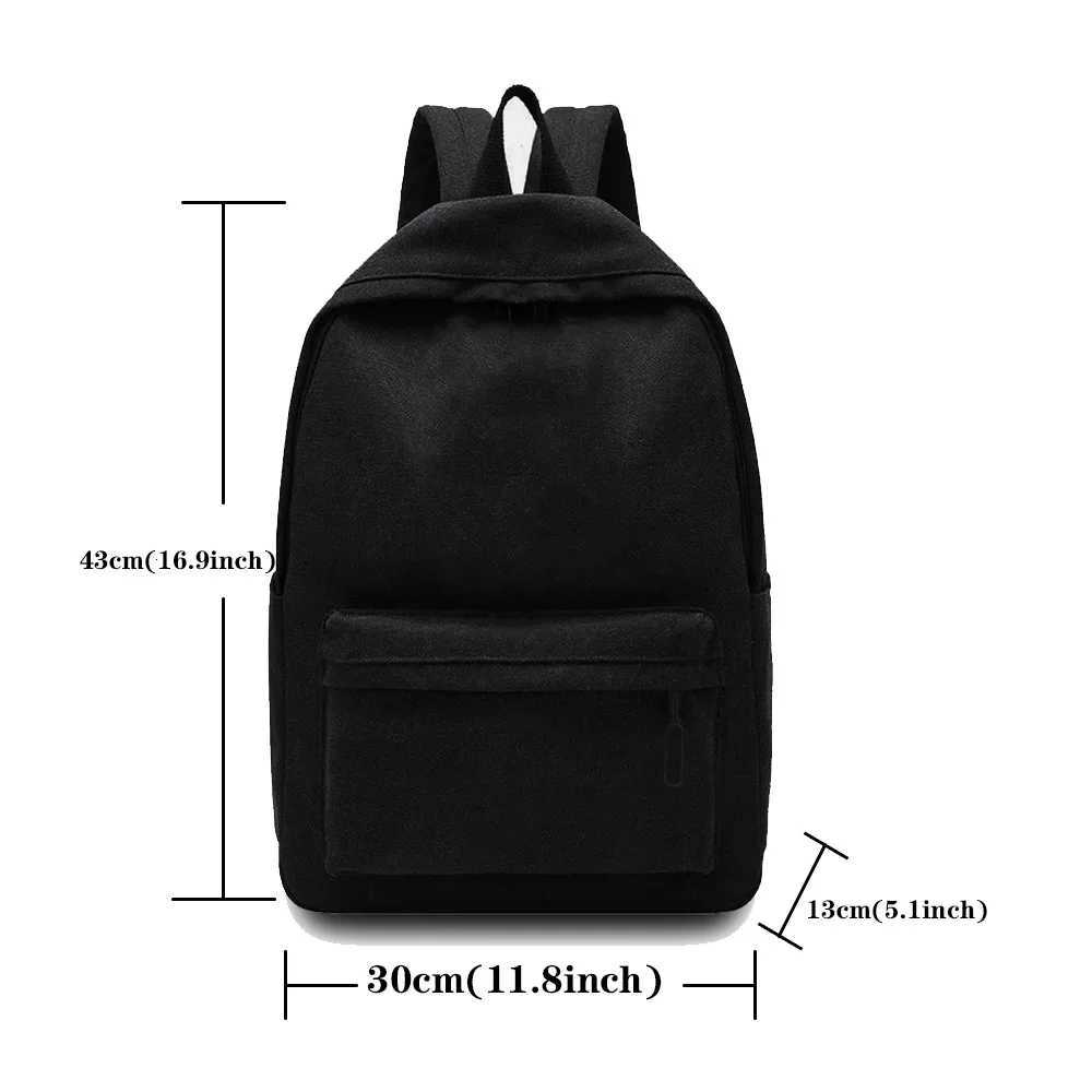 Large Capacity Black Backpack Light Simple Travel Bag Backpacks Student School Bags Student Zipper Backpack Storage bagW251113