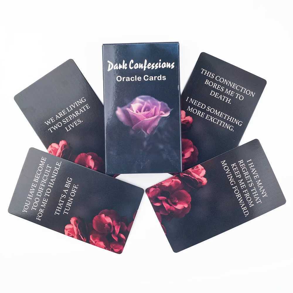 Dark Confession Oracle Cards Twin Flame Oracle Cards Love KeywordsMessages Deck Dark Shadow 50Pcs Cards C251114
