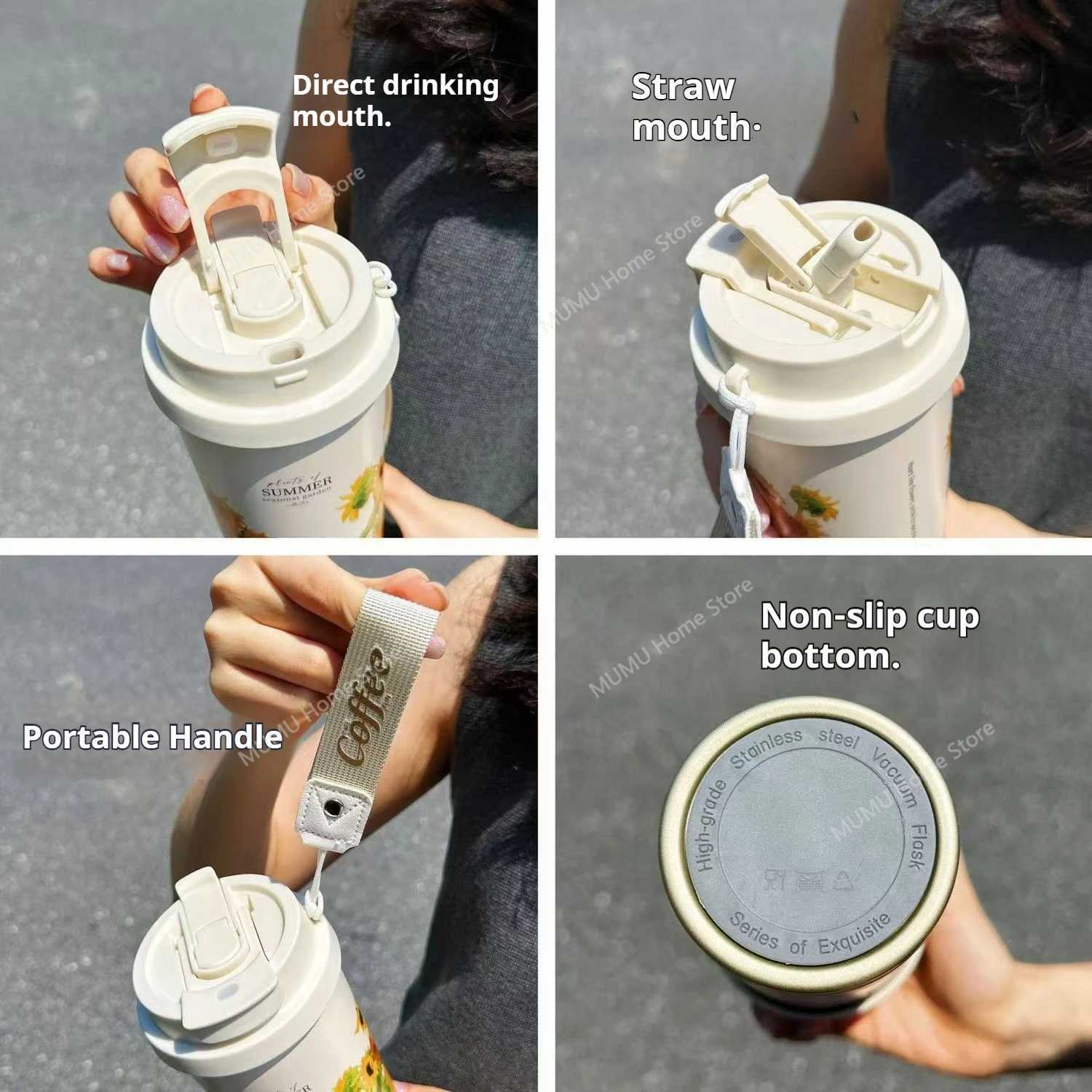 520ML Stainless Steel Thermal Cup Keeps Cold and Heat Mugs Portable Tumbler Coffee Cup Travel Thermal Water Bottle Vacuum Flask C251114