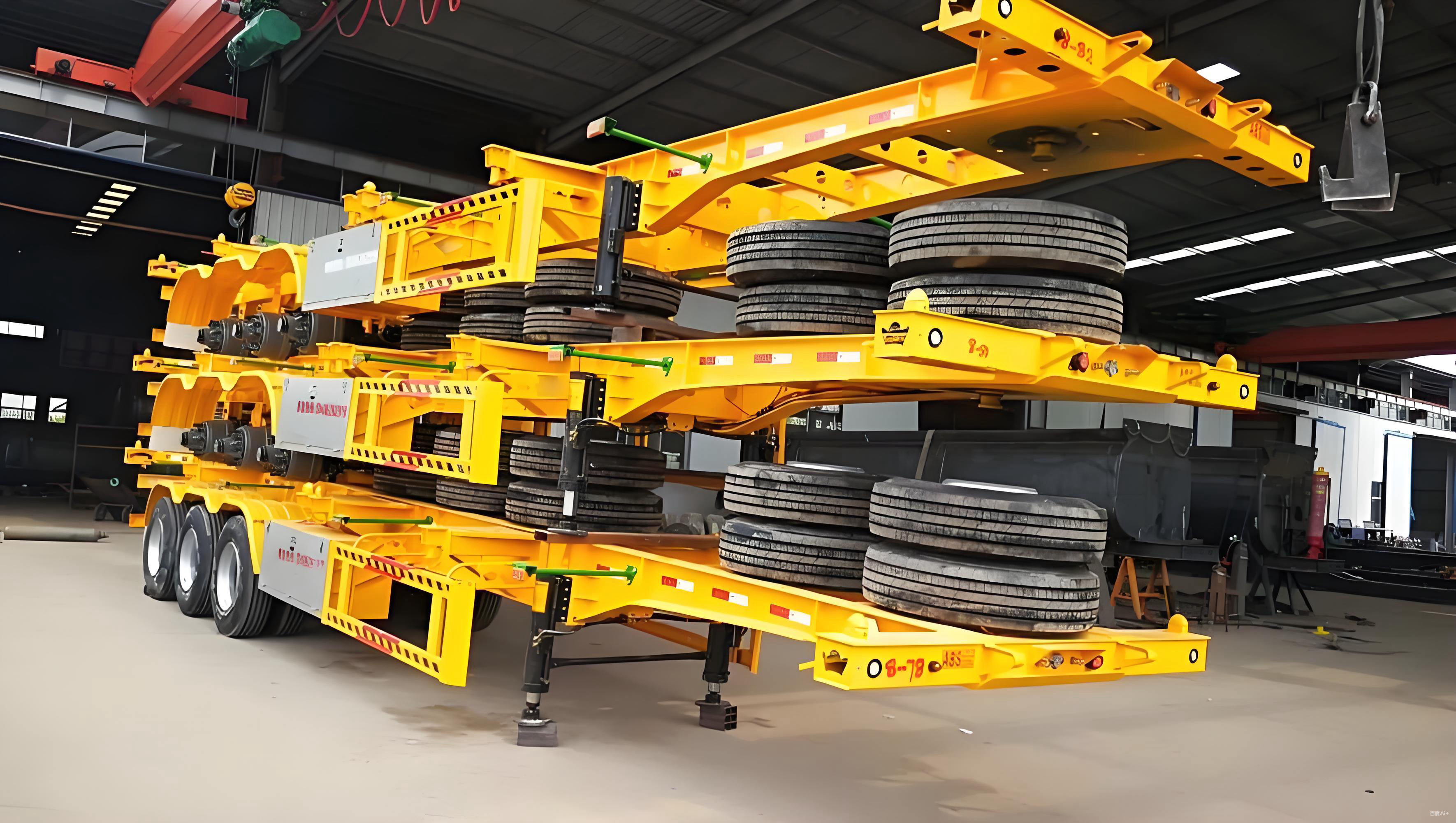 Skeleton semi-trailer. Factory direct sales, supporting customization. Support seamless integration of sea, land, and air. Quick loading and unloading