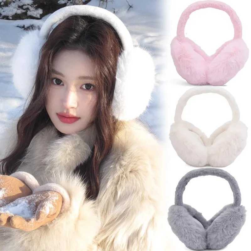 Plush Leopard Print Furry Earmuffs Women Fashion Cute Thicken Earflap Winter Windproof Warm Cycling Multicolor Ear Protection L251114