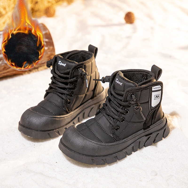 Youth Girls Boys Boots Children Winter Shoes Outdoor Windproof Waterproof Kidszworld Kids Sneakers Soft-soled Non-slip Toddler Boots Sizes 26 - 37 K03