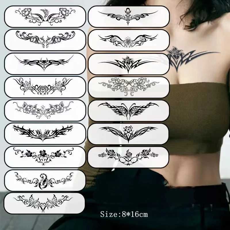 Sexy Banshee Temporary Tattoo Sticker Waterproof Durable Abdominal Waist Chest Scar Fake Tattoo Art Tattoo Temporary FemaleXJ25414