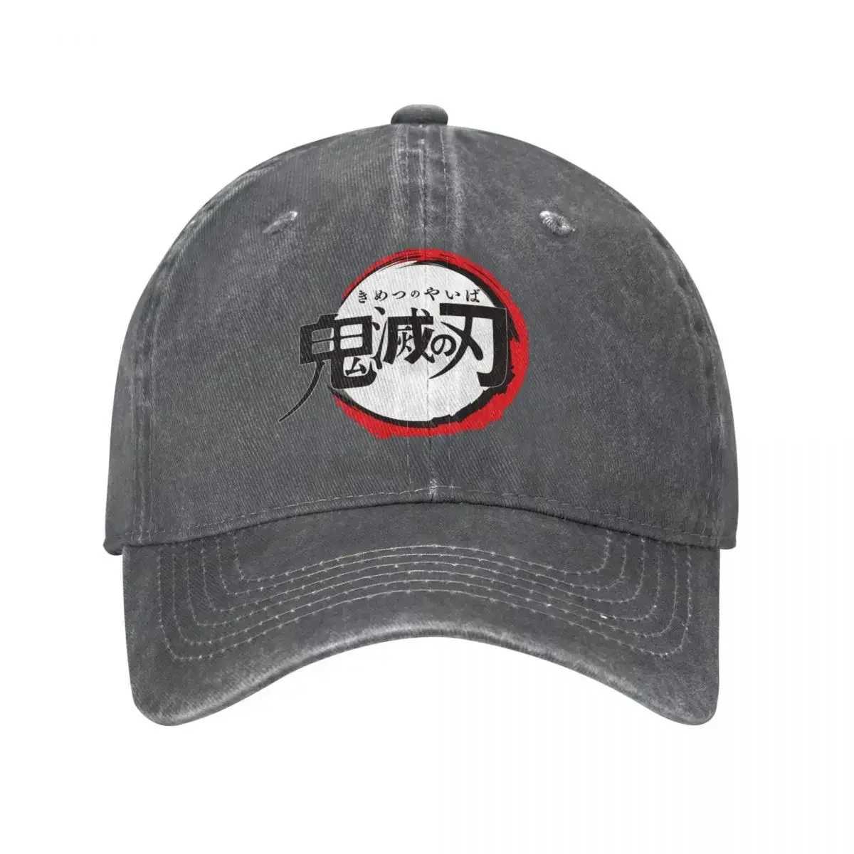 Demon Slayer Anime Baseball Hat Fashion Distressed Washed Hat Mens Outdoor Activity Hat W250414