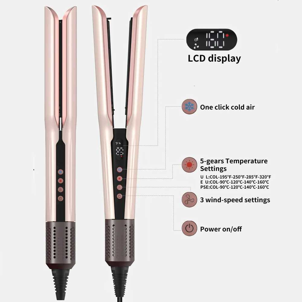New Arrival BLDC Hot Air Styler Electric Air Straight Wet to Dry Flat Iron Hair Straightener X251114