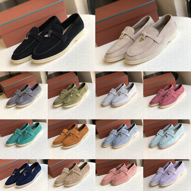 designer loafers shoes men women luxury sneakers suede leather womens flat heels casual trainers black white nude grey red pink green purple