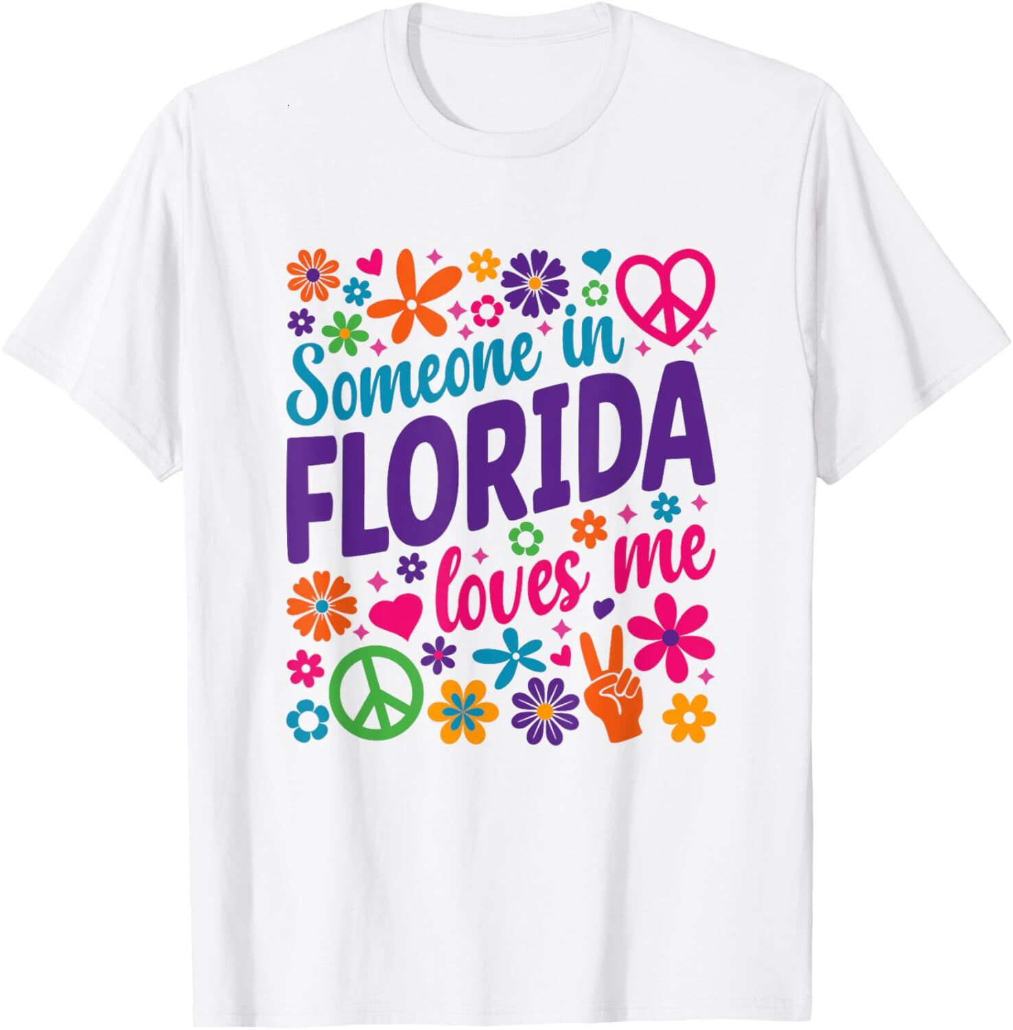 T shirt for Mens Someone In Florida Loves Me Graphic Tee Casual Tops Clothes Short sleeve
