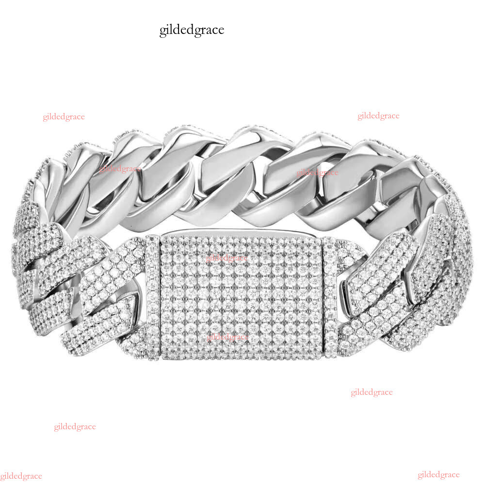 Miami Moissanite Cuban k Pass Di Tester 12Mm Wide Micro Paved 2 Row Dia Iced Out Chain Necklace Rapper Hip Hop Gold Jewelry Chains For Men Women Gift