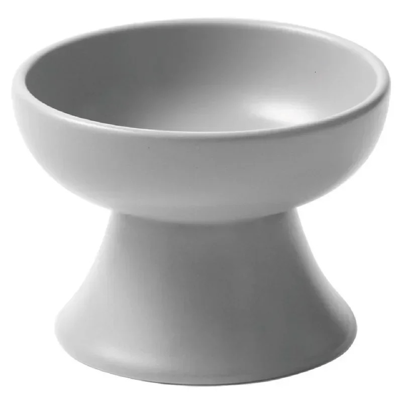 Ceramic pet food bowl for flat faced cats puppies and pet spine protection 250414