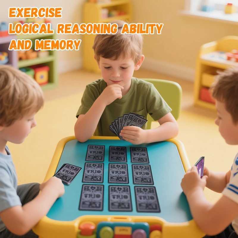 TRIO Family Card Board Game Strategic Card Game Perfect Party Game for 3-6 Players Ideal for Family Game Nights And Kids Gifts C251114