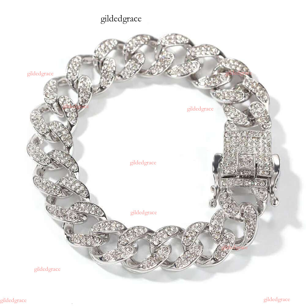 Designer Bracelet Jewelry Chain Pass The Tester 6mm~22mm Wide Gold Sterg Sier D Color VVS Moissanite Dia Cuban k Curb Necklace