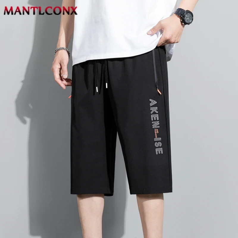 fashion sports shorts mens elastic waist breathable quick drying comfortable black XXXL 250414Z
