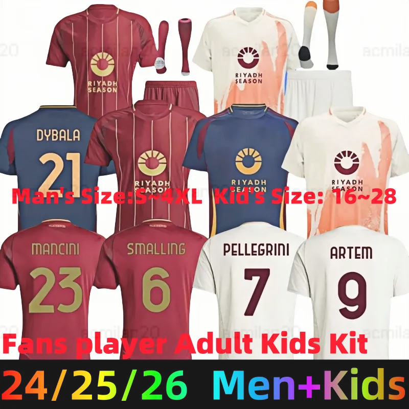 DYBALA Soule 24 25 26 Dovbyk Roma Empire Legacy SOCCER JERSEYS Aries Pellegrini G Mancini 2024 2025 Football Shirt KONE CRISTANTE maillots de football Soccer