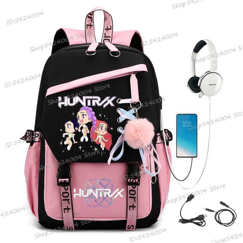Funny Anime Cartoon Backpack with USB Charging Casual Cartoon Rumi Schoolbags Anime Cartoon Teen Anime BagpackW251113