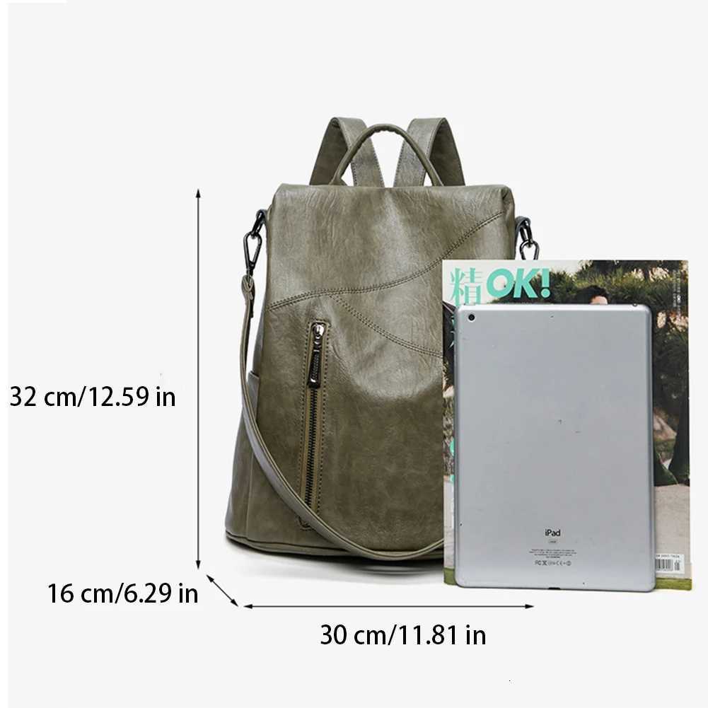 SYZM Women Genuine Leather Backpacks Anti-theft Backpack Fashion Multifunctional Backpack Waterproof Large Capacity SchoolbagW251113