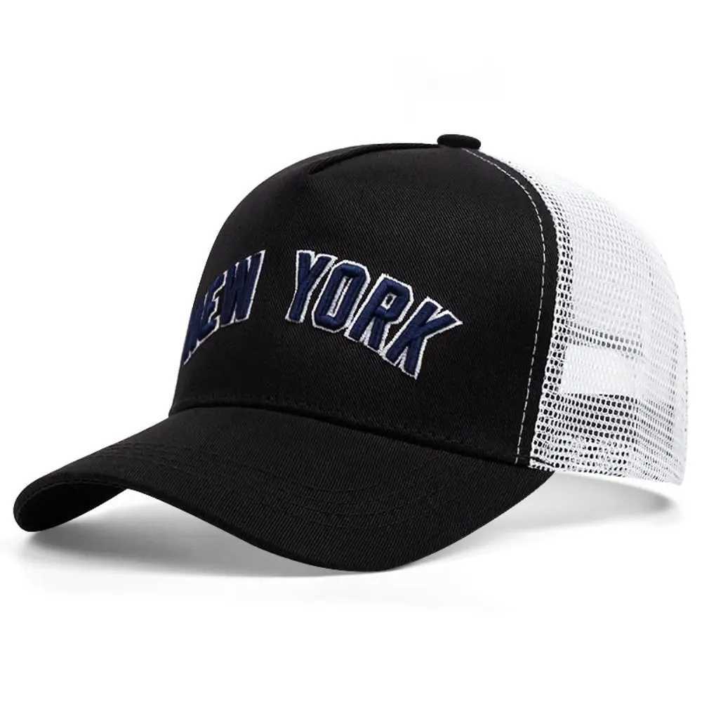 1 piece of womens New York mens baseball cap outdoor sports Casquette truck driver cap breathable mesh cap W250414