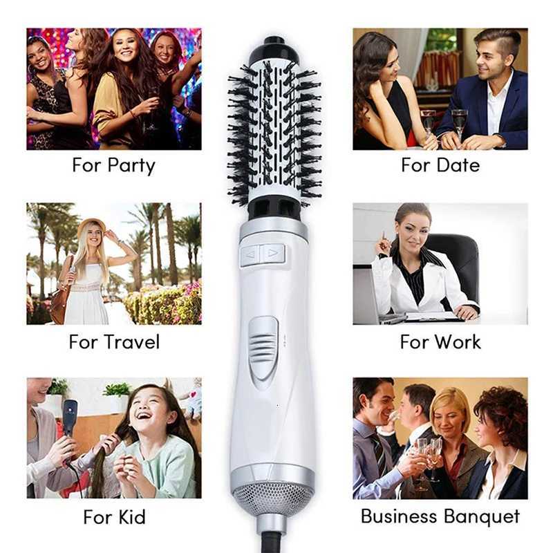 Multi-functional hair curler one-step comb automatic rotating hair dryer brush roller straightening hair hair curlerT251114