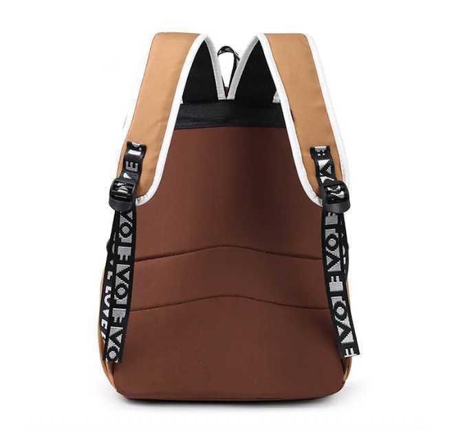 Capybara Backpacks Schoolbag for Teenage Waterproof Girls Boys Backpack Female Travel Bag Bookbag Mochila with Plush KeychainW251113