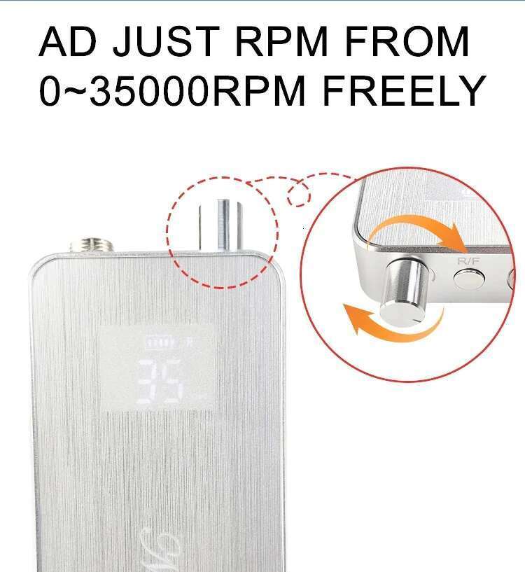 IBELIEVE 80W Low Vibration Drill Hine 35000Rpm Wireless Polish Sander Rechargeable Professional Nail Efile Brushlestp322