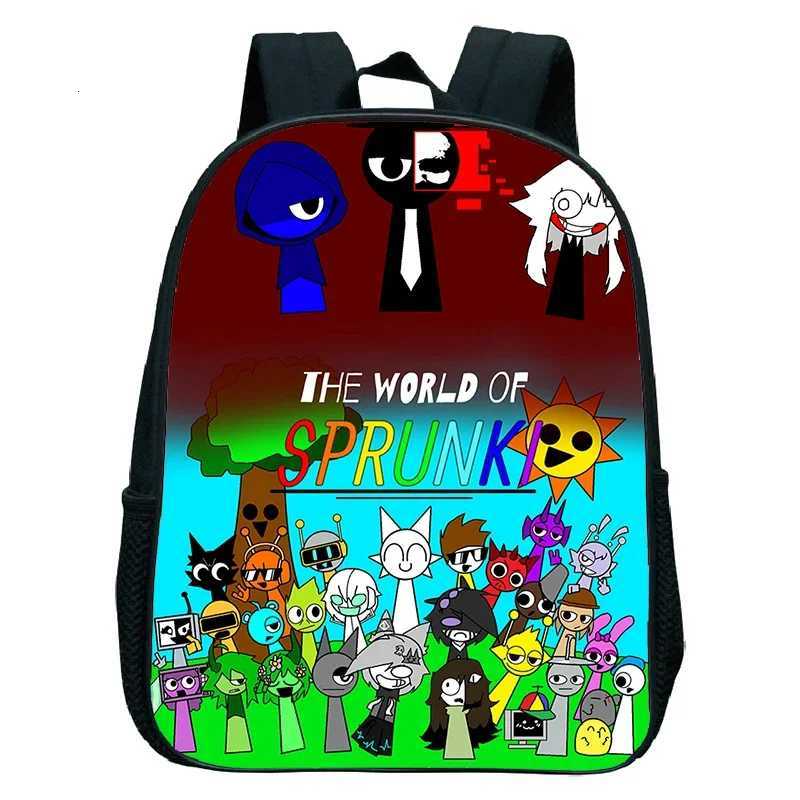 Sprunki School Backpack For Horror Game Sprunki School Bags kids Backpack Cartoon Sprunki Kindergarten Bag Mochila GiftW251113