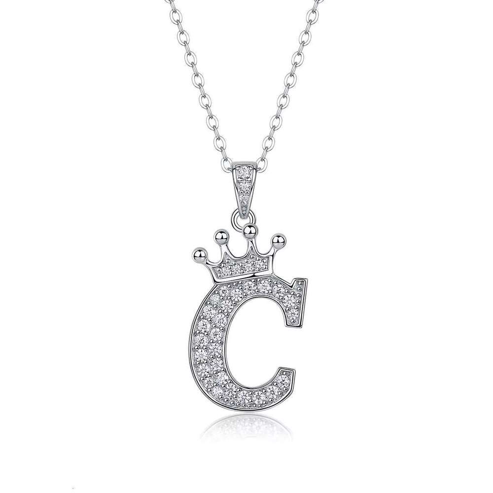 Zanlong 14013 Sterg Sier Charm Jewelry Making a to Z Alphabet Moissanite Capital Letter Pendant Necklace
