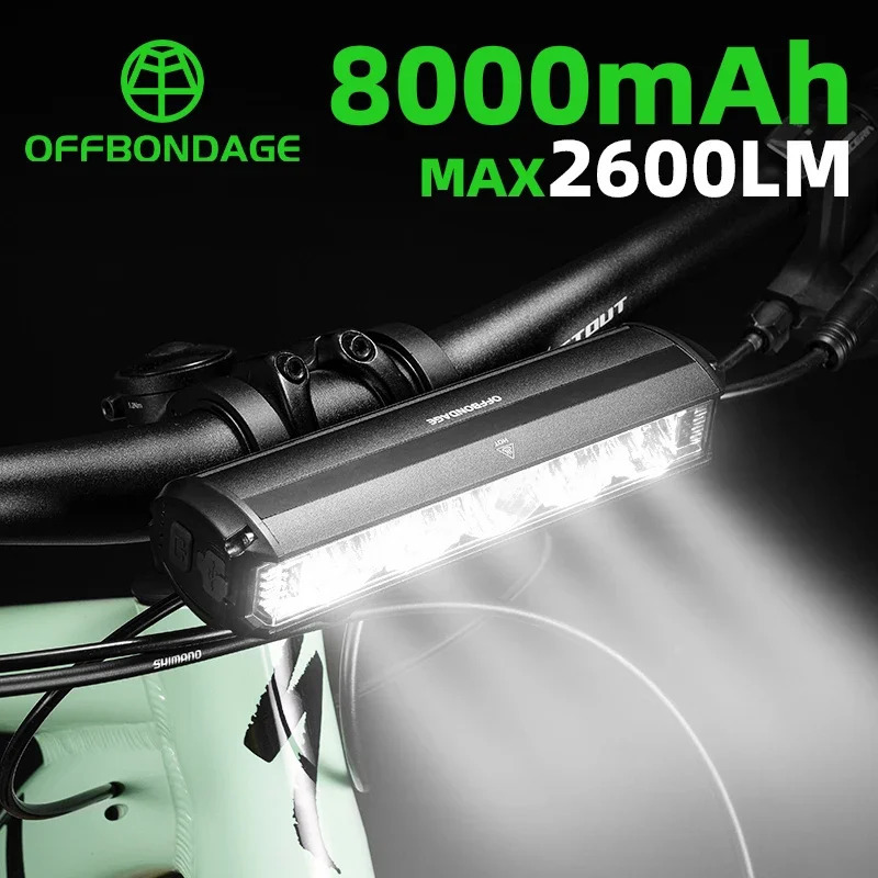 OFFBONDAGE Bicycle Light Front Bike Light Waterproof Flashlight USB Charging MTB Road Cycling Lamp Accessories 251111