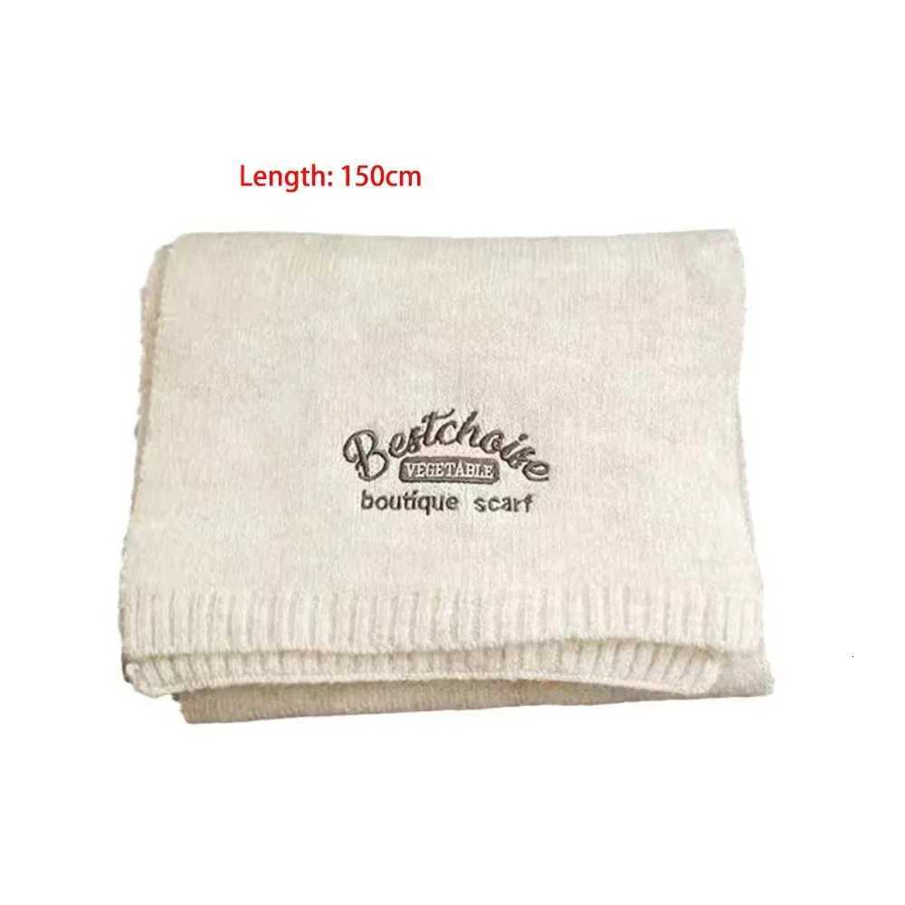Luxury Womens Winter Warm Scarf Neck Wraps Trendy Embroidered Woolen Scarf Neck Warmer Solid Color Gilrs Scarves Bib For Outdoor Y251114