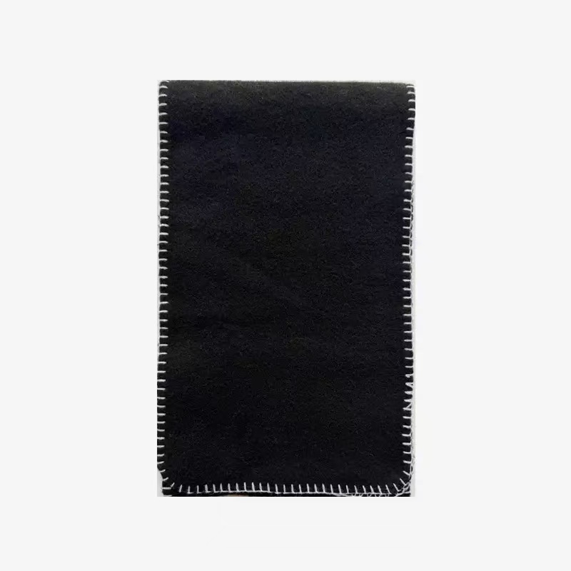 SS00 Color-blocked Overlocked Wool Blend Scarf for Women, Winter, Simple and Stylish Neck Warmer